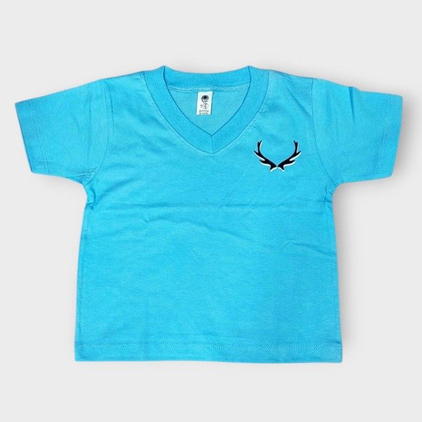 Producto - Remera varon cuello V celeste T4 T6