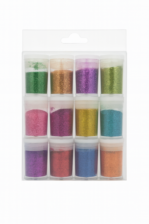 Producto - Pack x12 Glitter brillante colores surtidos