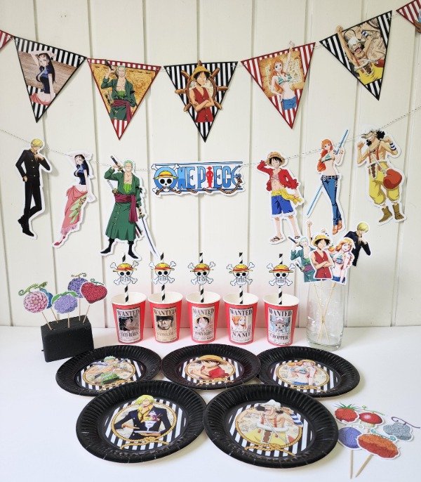 Producto - One Piece Cotillón Kit Cumpleaños Completo