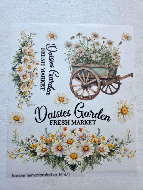 Producto - Transfer termotransferible MARGARITAS 23 x 30cm