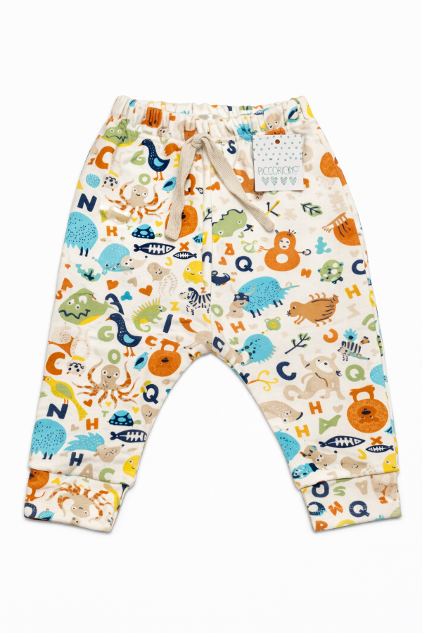 Producto - Babucha interlock animales y letras