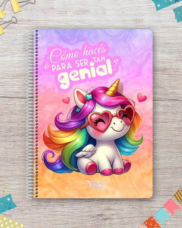 Producto - Cuaderno A4 tapa rígida plástica 50h dis. genial