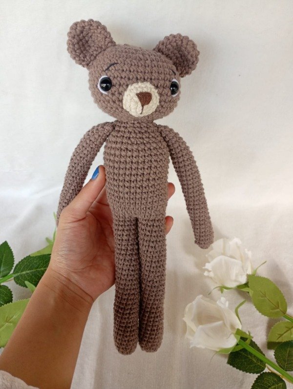 Producto - Kit De Apego Osito Marrón-Manta+Amigurumi+Sonajero - 3