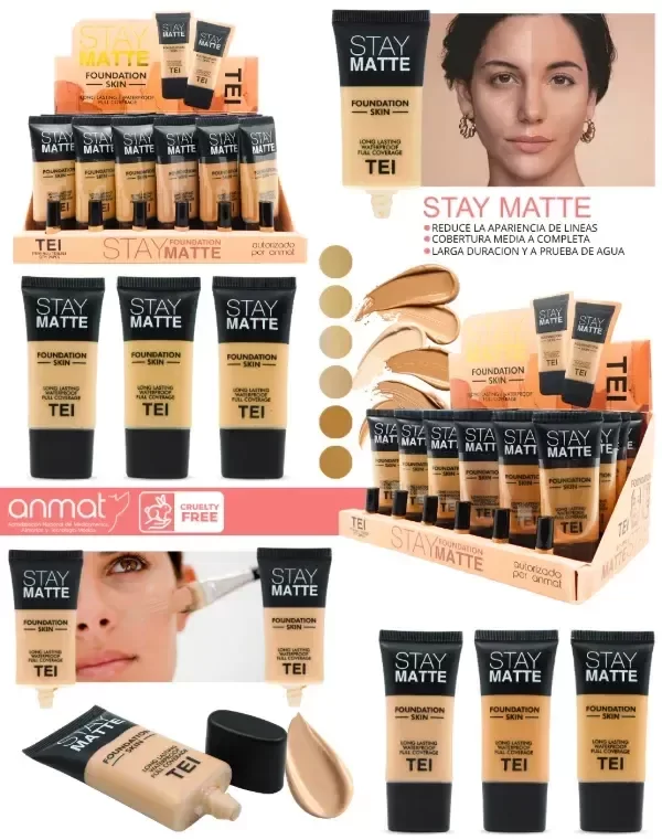 Producto - Base Liquida Waterproof Stay Matte TEI