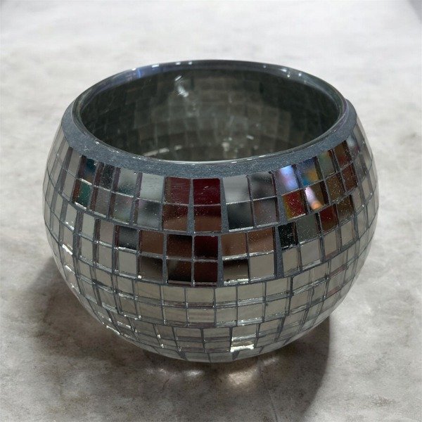 Producto - PORTAVELA MOSAICO VIDRIO 9X9CM FG220001