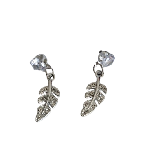 Producto - Aros Pluma con Brillantes - 1