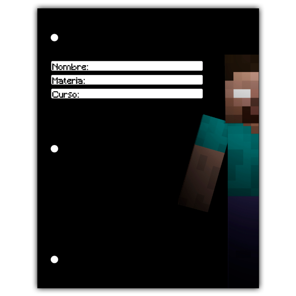 Producto - Carátula Separadores N3 Minecraft Diseño 11