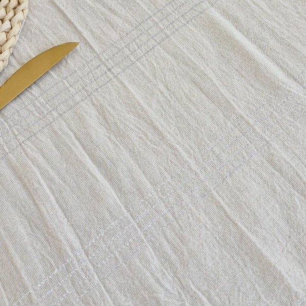 Producto - Mantel 4 Líneas Lúrex Plateado 2 Medidas