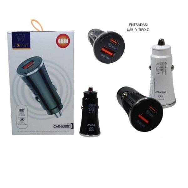 Producto - CARGADOR DE AUTO PD 20W+ QC 3.0 53001