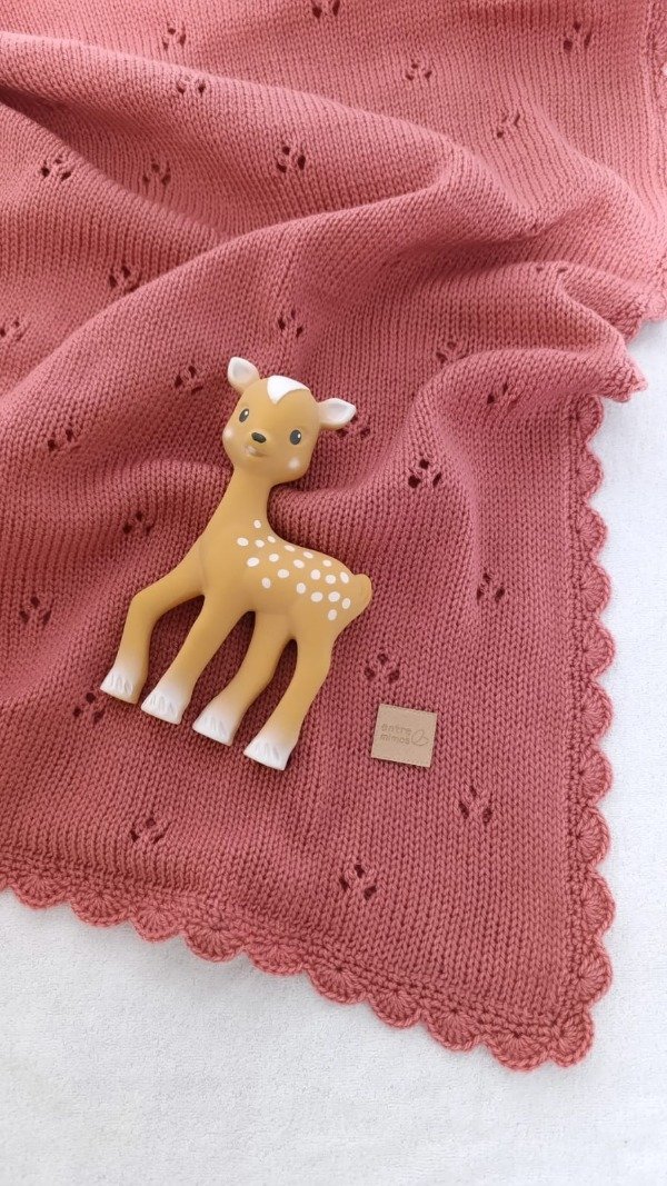Producto - Manta tejida Rosa viejo