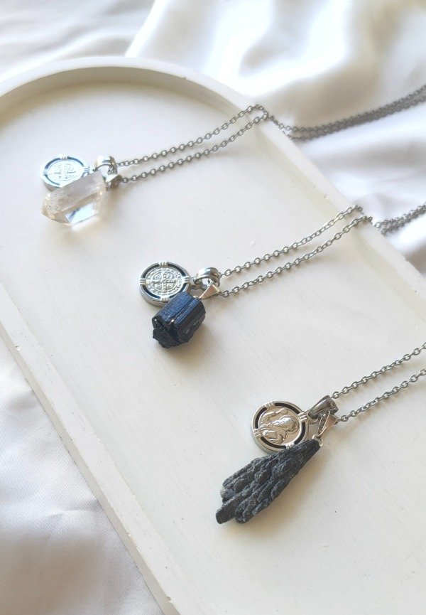 Producto - Amuleto PROTECCIÓN con Medalla de San Benito de acero quirúrgico