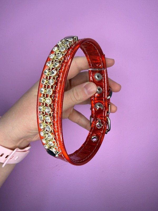 Producto - Collar Glamur rojo stras