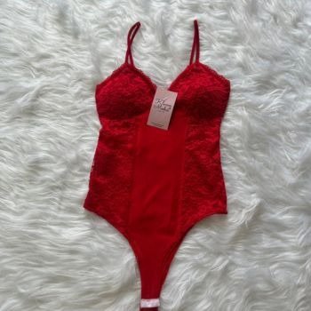 Producto - BODY ENCAJE CON TIRAS FINAS Y TULL EN EL MEDIO