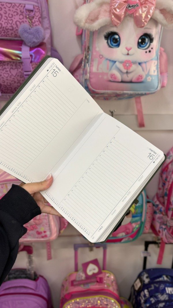 Producto - Agenda Diara Encuadernada R8 15x21cm - "B-Pack" "Mundo Fw" - 2