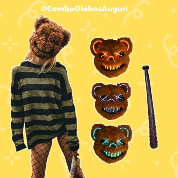 Producto - Careta Oso Teddy + Bate con sangre