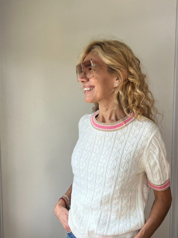 Producto - Tommy Hilfiger Sweater Manga Corta Blanco
