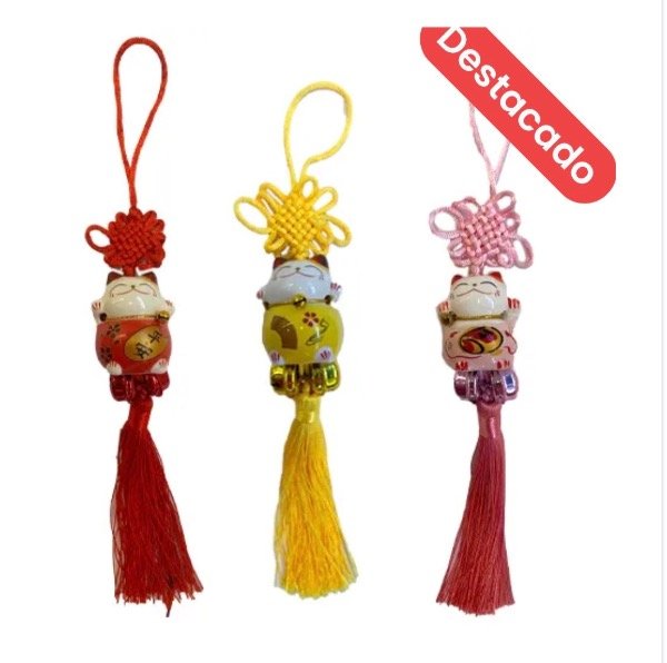 Producto - Colgante neko con flecos