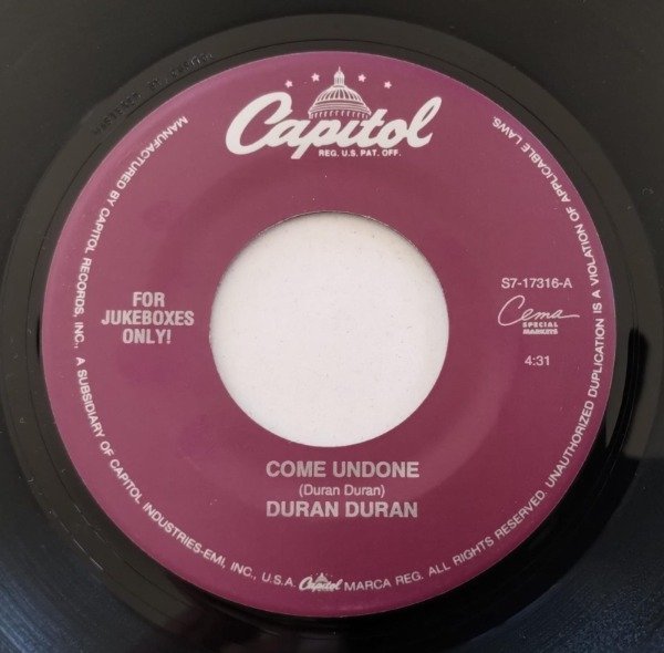 Producto - DURAN DURAN Come Undone + Skin Trade Simple 7 USA 1993