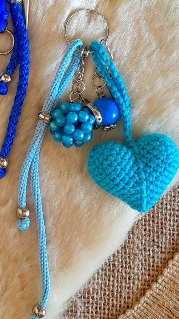 Producto - Corazón Decorado en Azul Turquesa