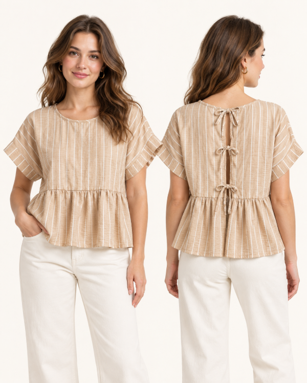 Producto - Blusa Rayada Abierta Atras - 3