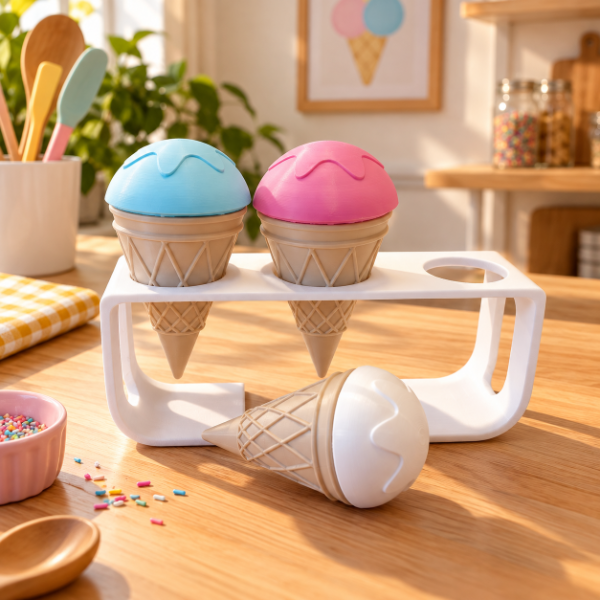 Producto - Heladería Mini - Set de 3 helados con soporte - 1