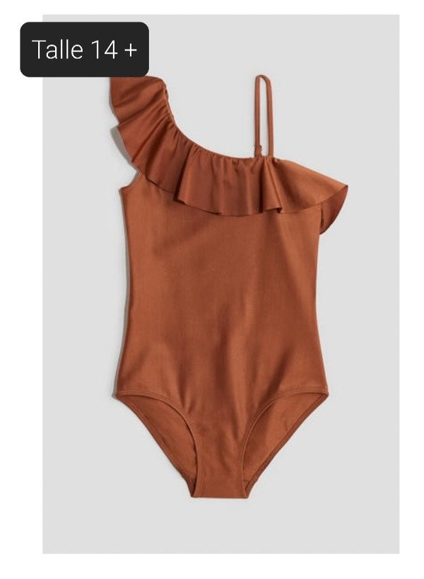 Traje de baño HyM 1 piezaa talle 14 chocolate