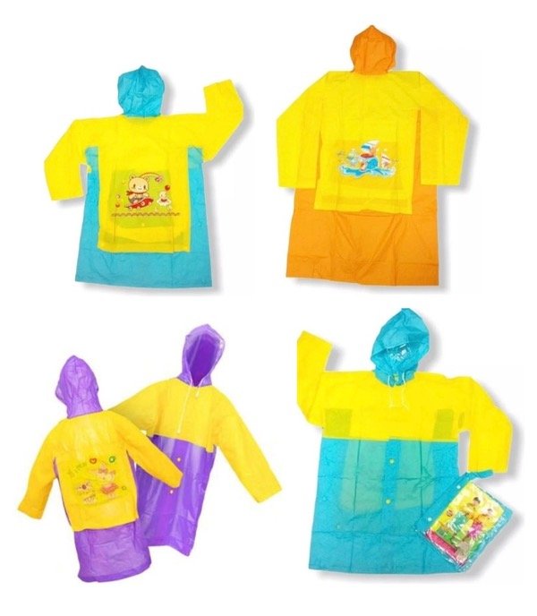 Producto - Pilotos de lluvia con cobertor de mochila (consultar talles disponibles)