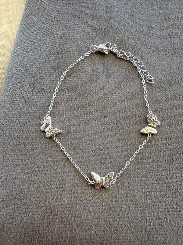 Producto - Pulsera Mariposas - Acero blanco