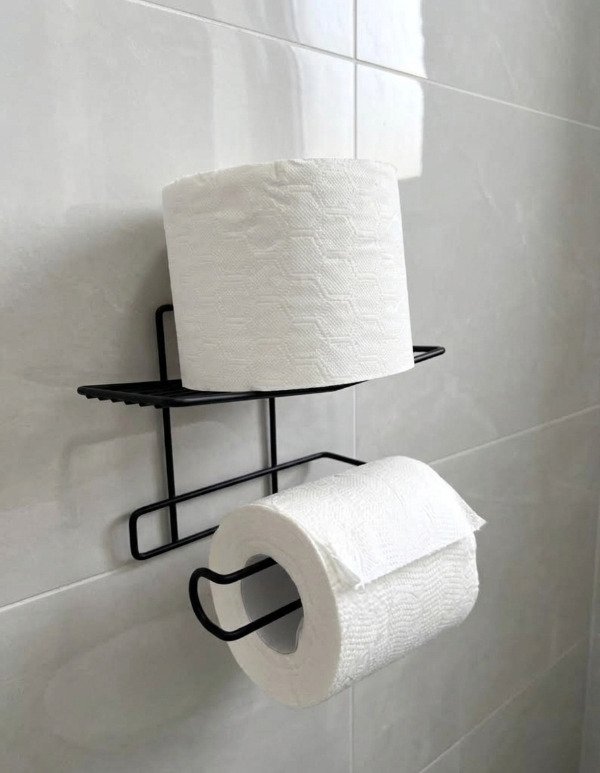 Producto - PORTA ROLLO PAPEL HIGIENICO METAL NEGRO