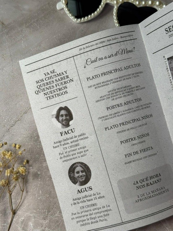 Producto - Periodico de Boda / Diario de Evento (Librito) - 4