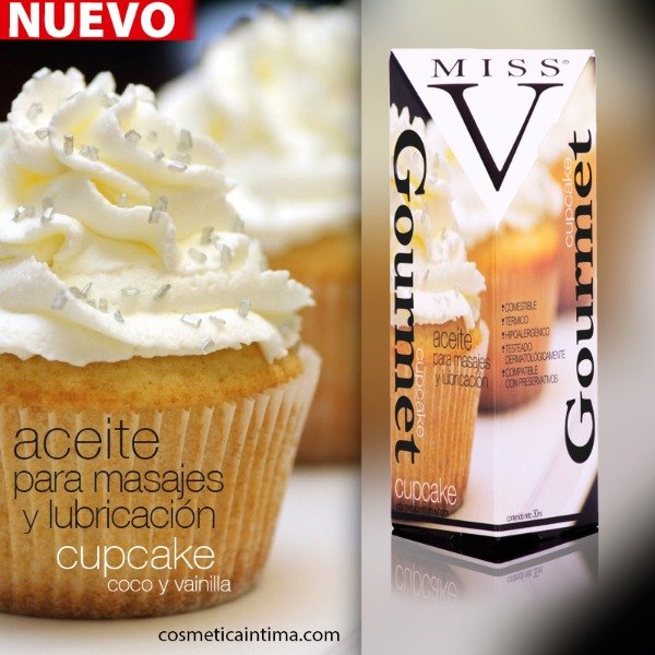 Producto - Aceite para masajes y lubricante intimo sabor Cupcake MISS V