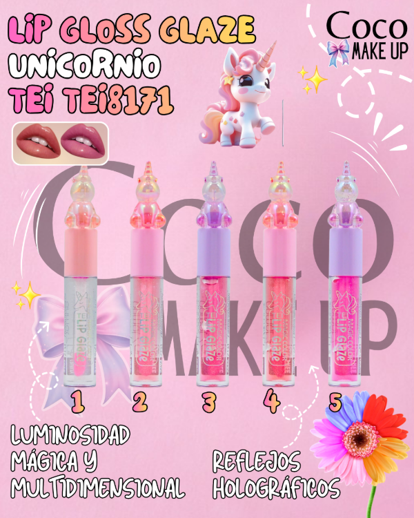Producto - LIP GLOSS GLAZE UNICORNIO - TEI - TEI8171