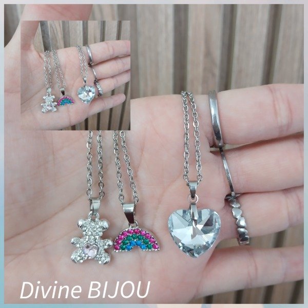 Producto - Collar acero con dije cubic