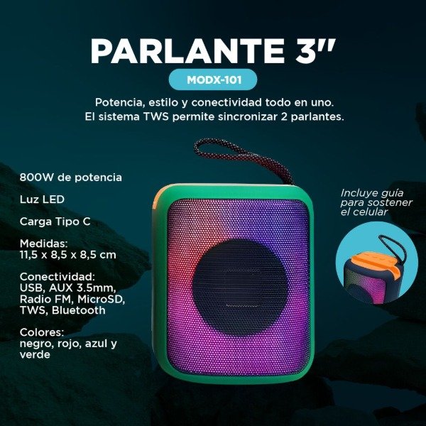 Producto - Parlante 3'' Modx-101 Xaea