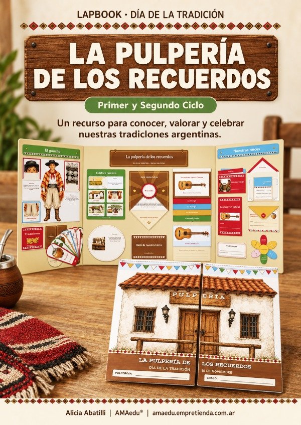 Producto - Lapbook TRADICIÓN LA PULPERÍA DE LOS RECUERDOS (Ambos Ciclos)