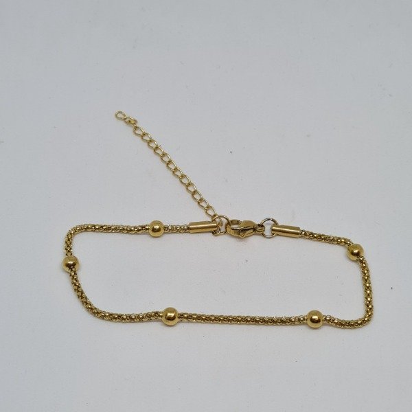 Producto - Pulsera Gruesa con Bolitas Dorada