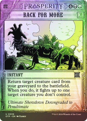 Producto - Back for More Showcase Foil  Breaking News