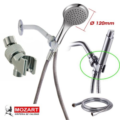Producto - SET DUCHA/DOR LUJO C/BRAZO DESMONTABLE COLGANTE DE 1.70MTS - 8136
