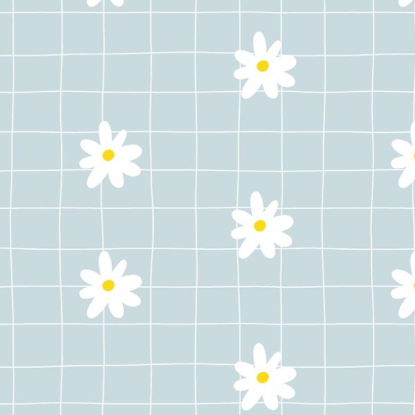 Producto - Gabardina Margaritas fondo menta