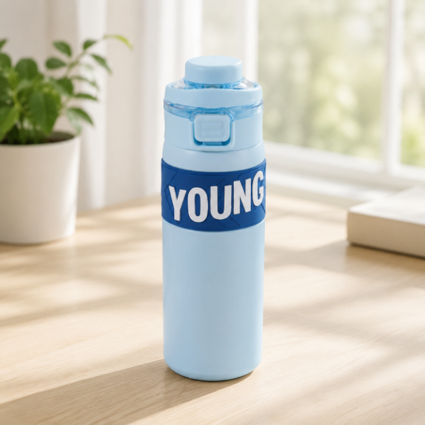 Producto - BOTELLA TERMICA YOUNG HERMETICA DEPORTIVA ACERO INOXIDABLE 650ML - 5