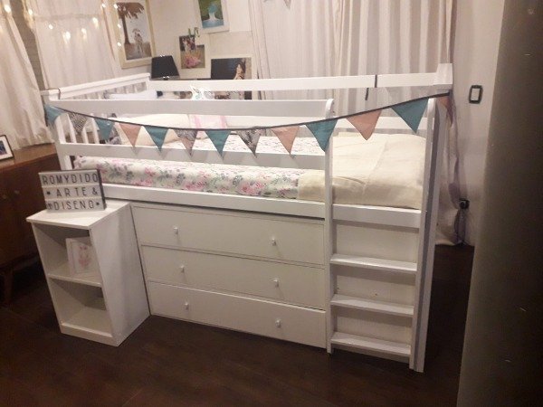 Producto - Cama Biblioteca con Chifonier y Escritorio
