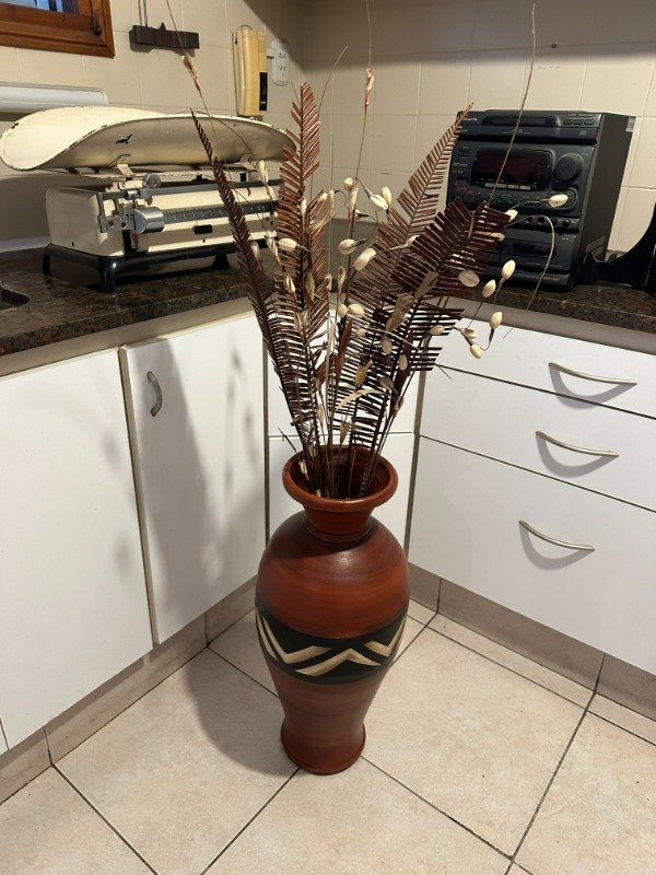 Producto - JARRON CERAMICA DECO 65cm CON PLANTAS FANTASIA #11808
