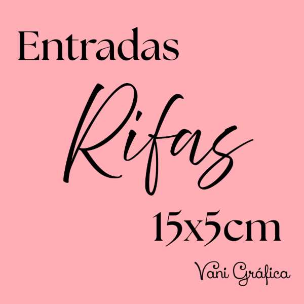 Producto - Entradas o rifas - 15x5 cm