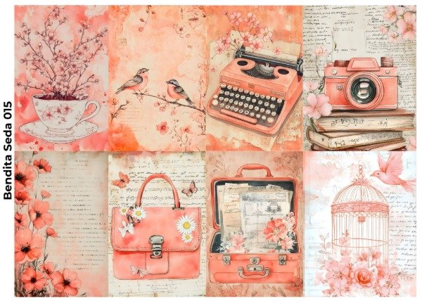 Producto - Bendita Seda 016 Shabby Chic Salmón (Decoupage)