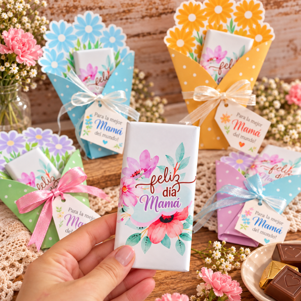 Producto - Porta Chocolates Ramitos de Flores Día del la Madre - 5