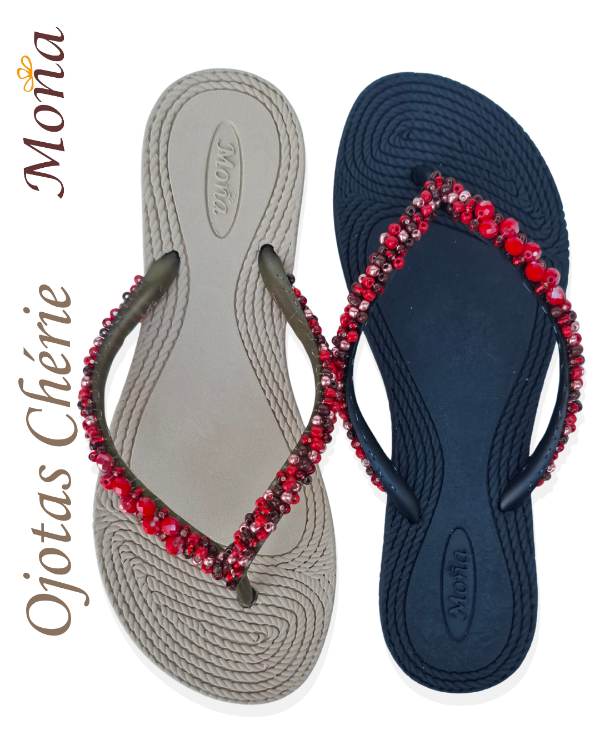 Producto - Set ojotas bordadas Chérie