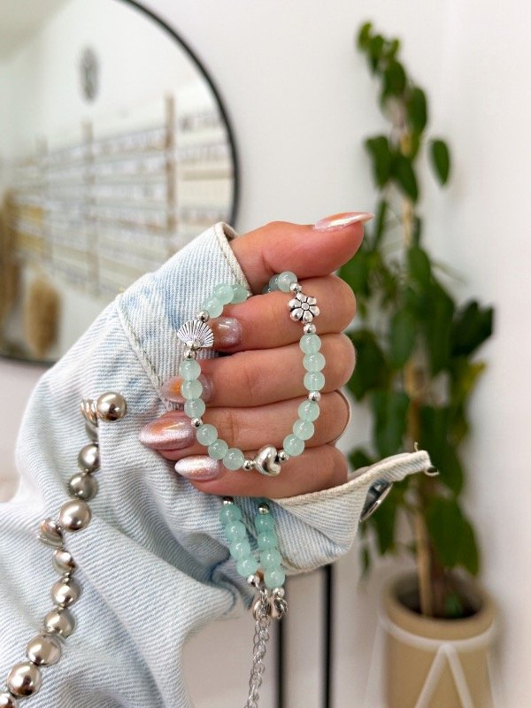 Producto - Chocker verde agua dijes mar