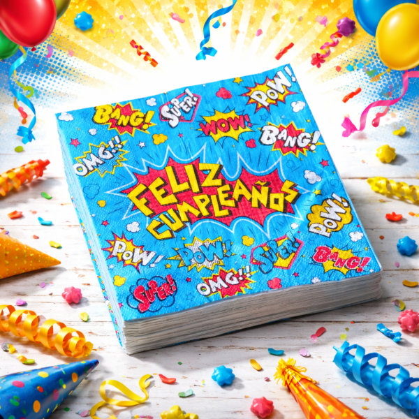 Producto - Servilleta Cómic "Feliz Cumpleaños" x 12