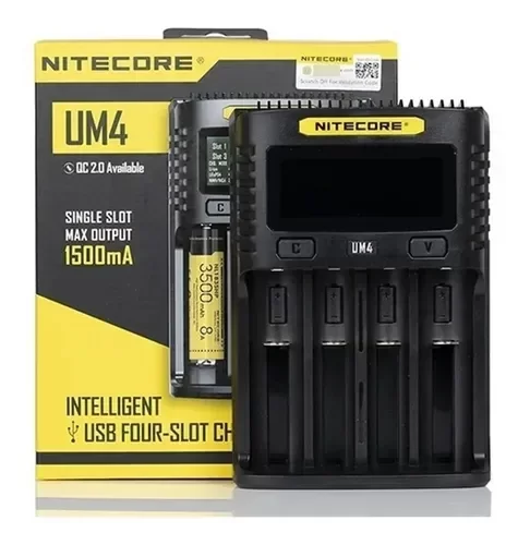 Producto - NITECORE CARGADOR - UM4 - ORIGINAL (4 BAHIAS)