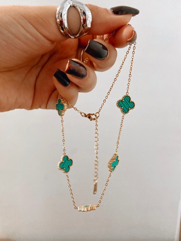 Producto - Conjunto tipo van cleef verde